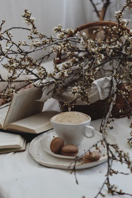 Cafe con flores